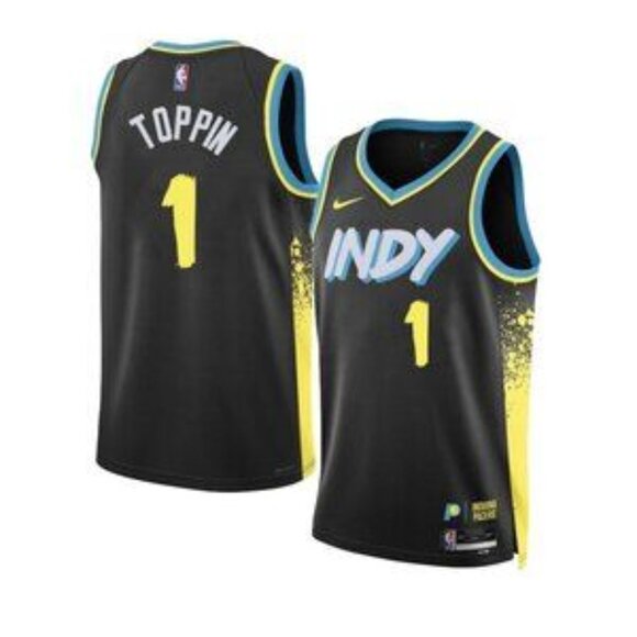 Mens Obi Toppin Black Stitched Jersey
